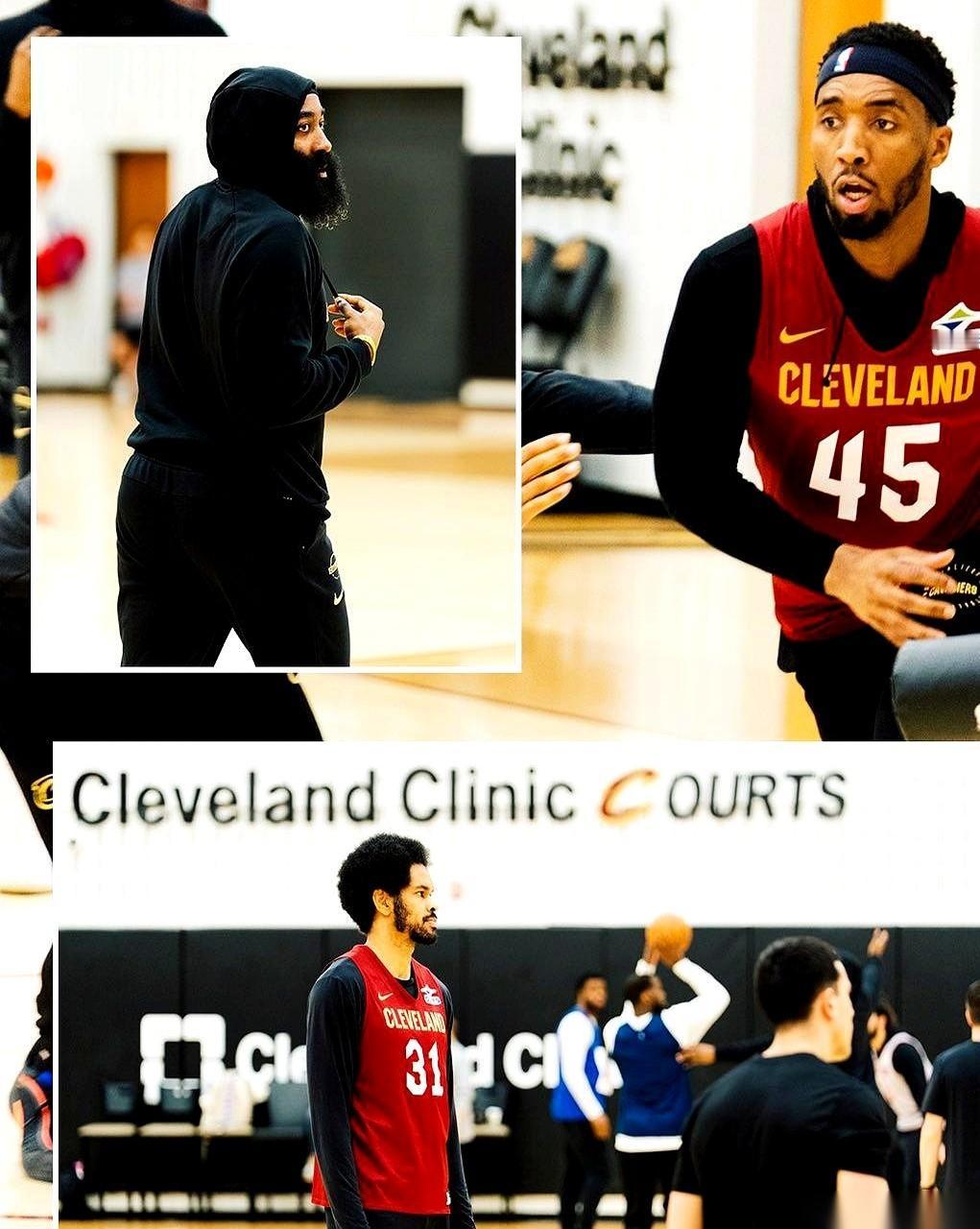 哈登米切尔头上绑着发带，一前一后走进了训练馆。骑士队上下，没人笑得出来，空气里却