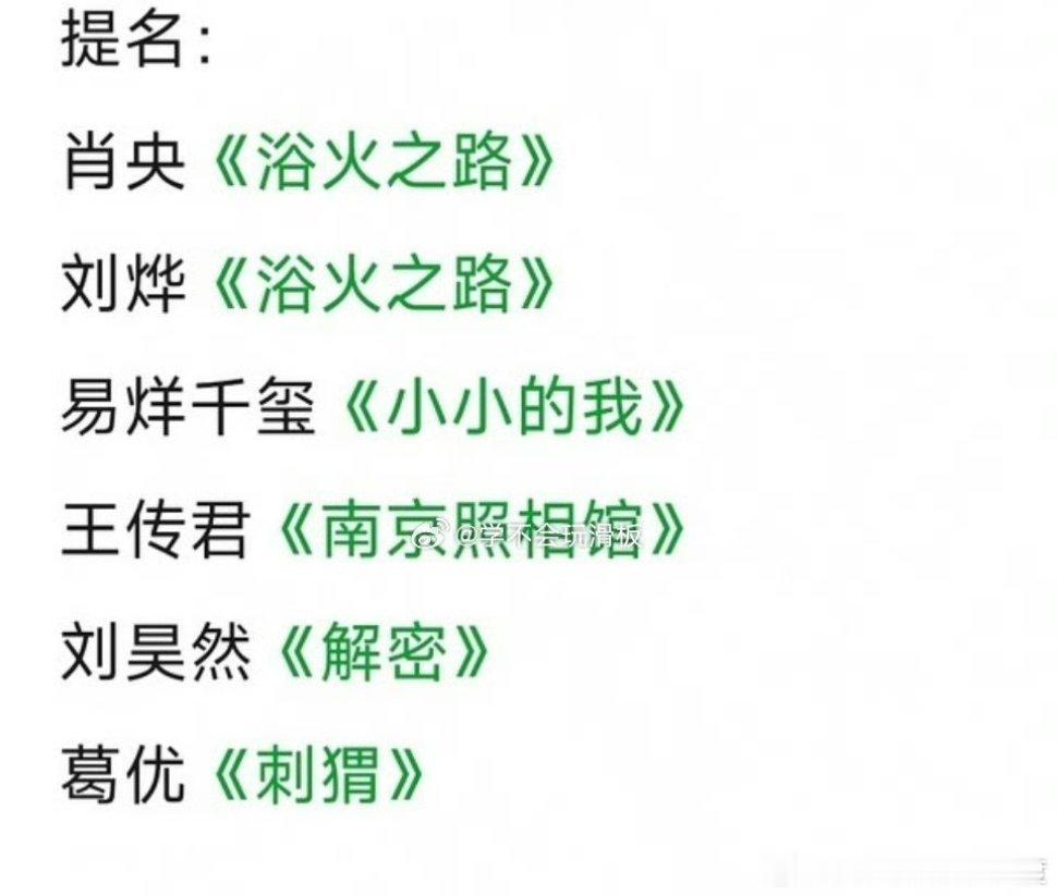刘昊然金鹿奖影帝刘昊然凭借电影《解密》获得金鹿奖影帝在同期生里面又稳住了说水的我