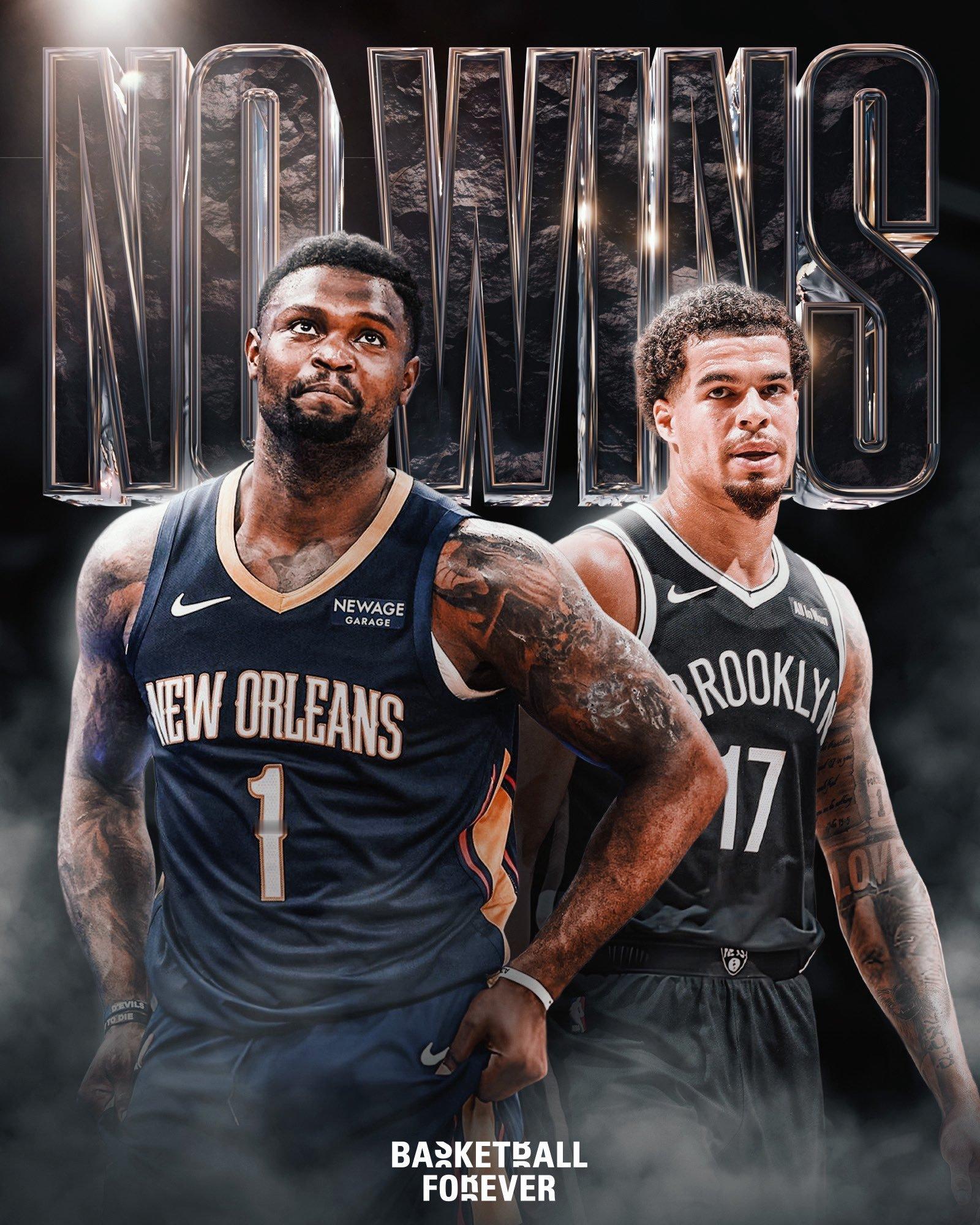 鹈鹕和篮网是本赛季唯二没有拿到首胜的球队，都是0胜6负。 ​​​