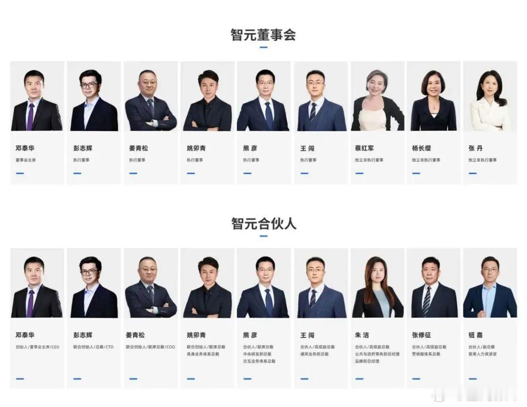 今天，智元官网更新合伙人名单，规模由7人增至9人，新增熊彦、张修征和朱洁三位新合