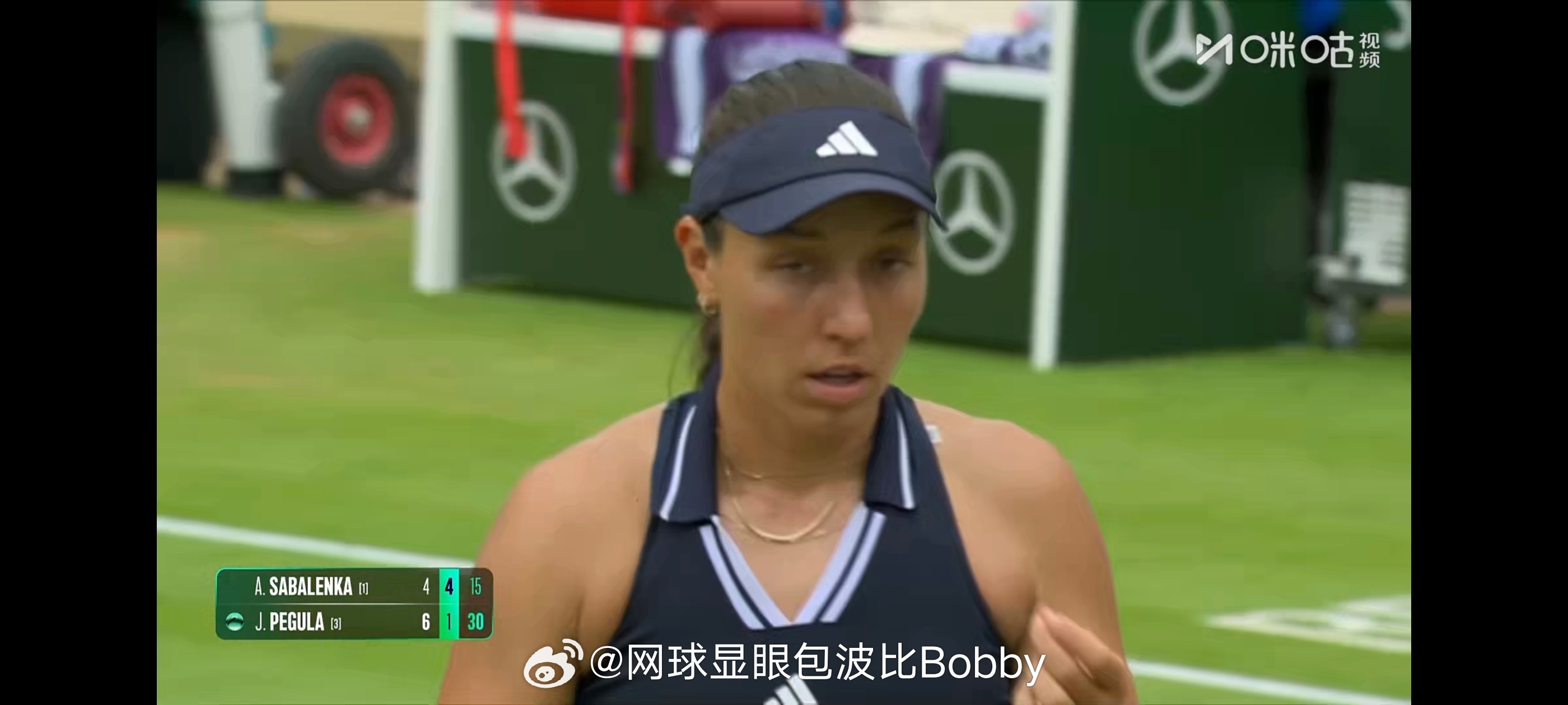 萨巴伦卡丢掉首盘，第二盘4:1领先佩古拉萨巴伦卡vs佩古拉wta500网球wta
