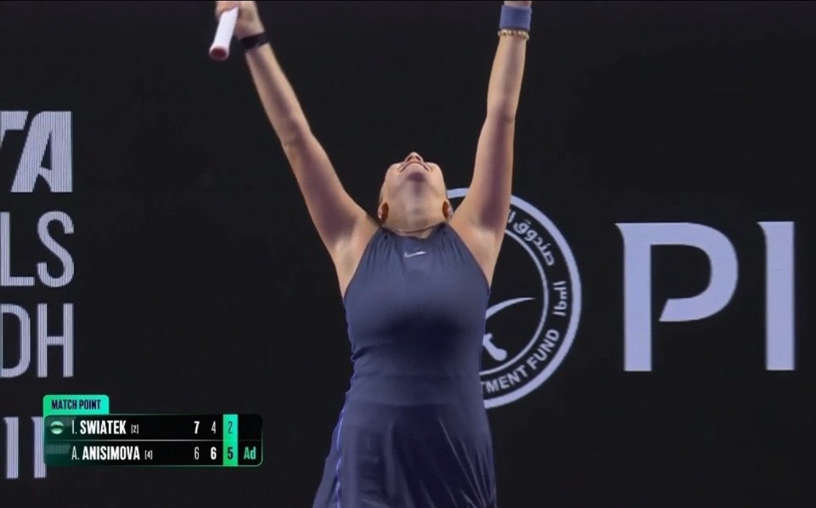 利雅德wta年终总决赛网球talking大会阿尼西莫娃首进总决赛四强斯瓦泰克无缘