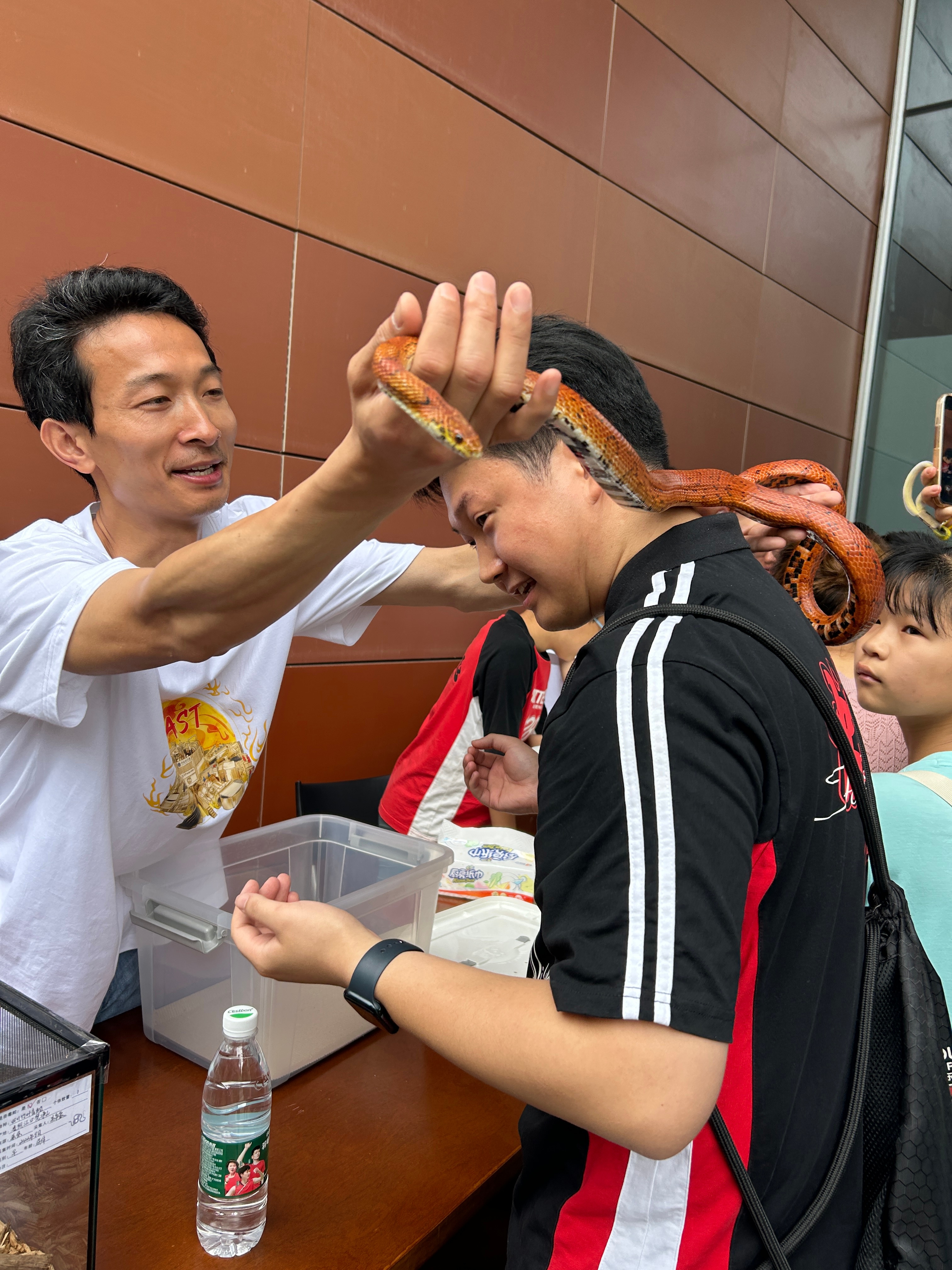 【摸蛇挑战，谁敢来？】勇敢的小朋友先享受世界！参与中国科学院成都生物研究所公众科