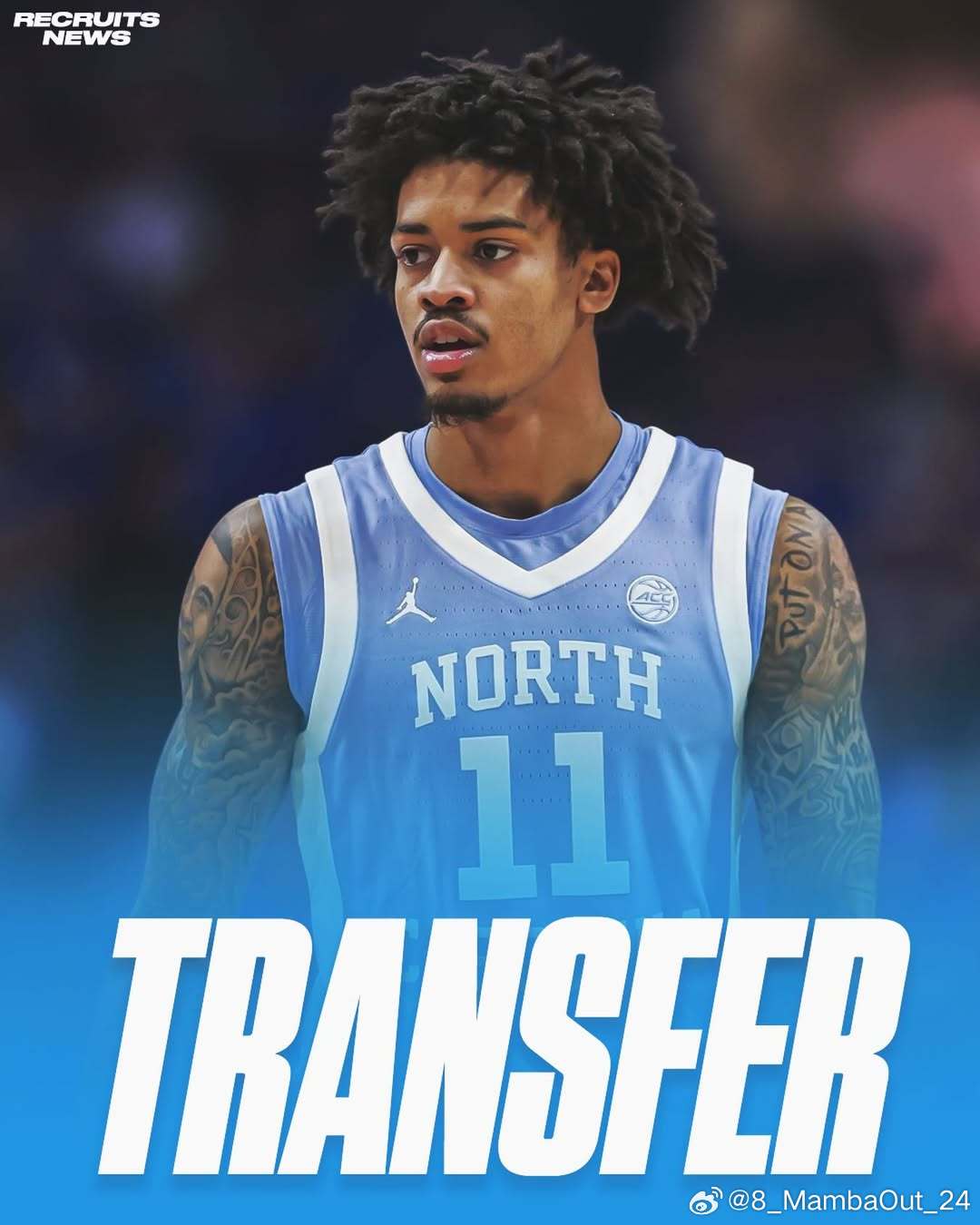 北卡罗来纳大学后卫乔纳森·鲍威尔(Jonathan Powell)将进入转学窗口