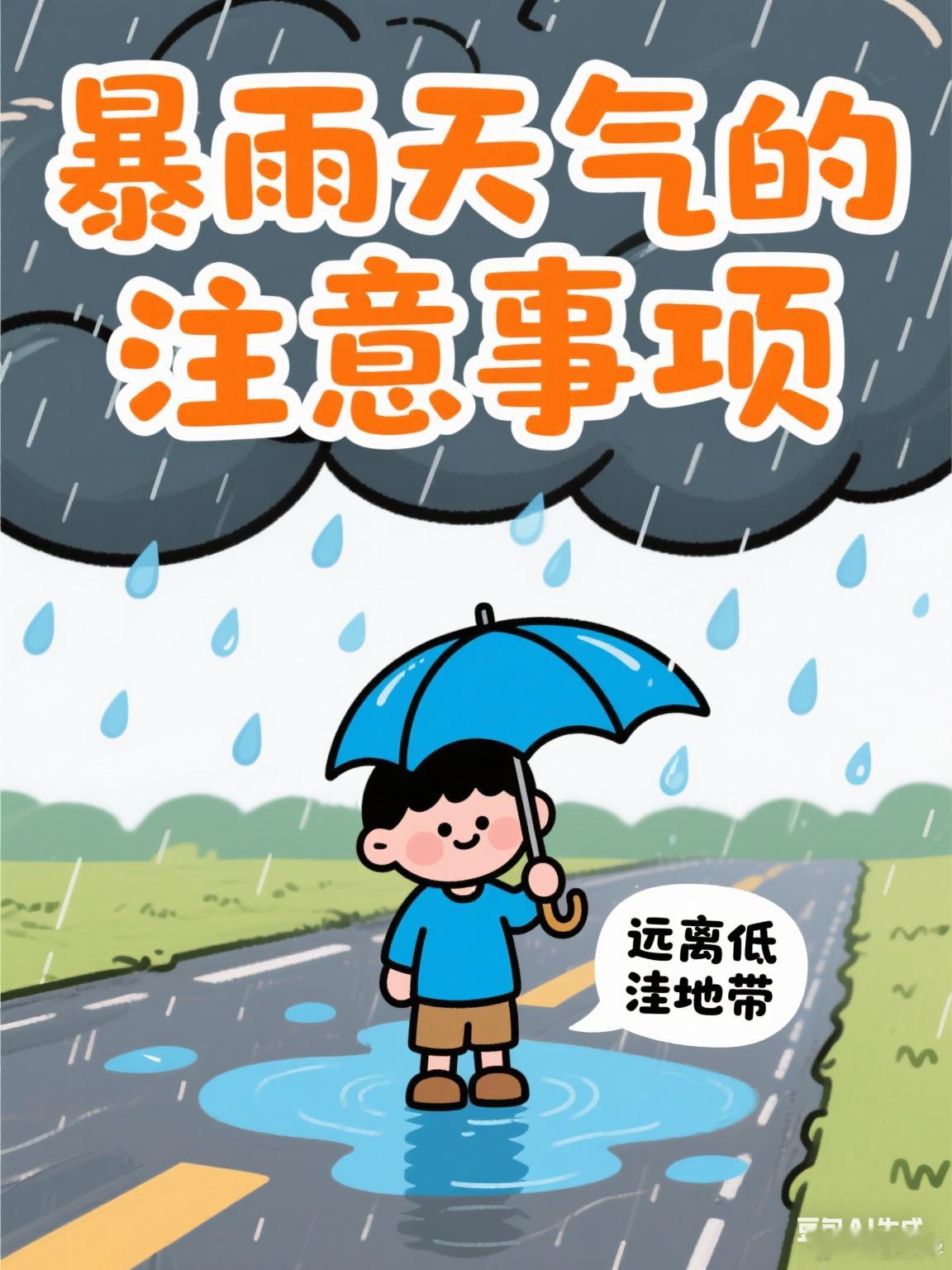 今天才真正意识到，暴雨不是“浪漫天气”，而是一场需要严肃应对的自然考验。首先，自