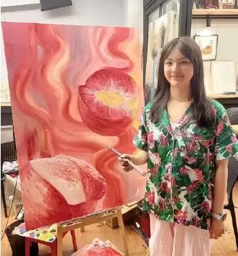 有个国内老牌的闺女，画了一幅油画，在卢浮宫展出，卖出了少年梯队作品的天价...