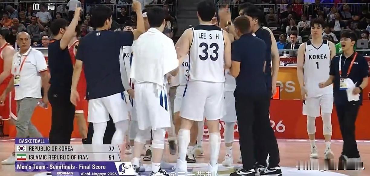 韩国男篮77-51大胜伊朗，时隔12年闯入亚运会决赛，坐等今晚中国男篮与日本男篮