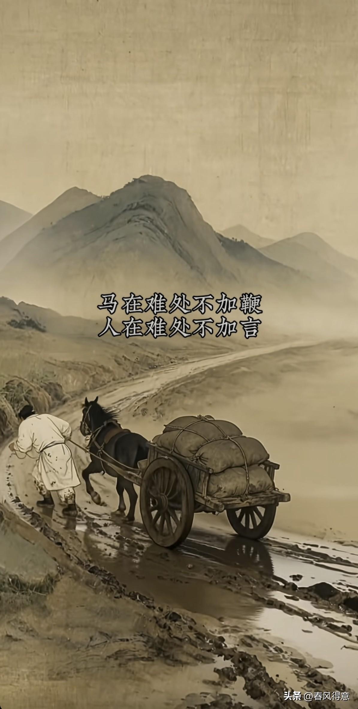 人在低谷时最不缺道理，最缺的是不被审判。 
鞭子抽在马身上是疼，言语扎在人心里是
