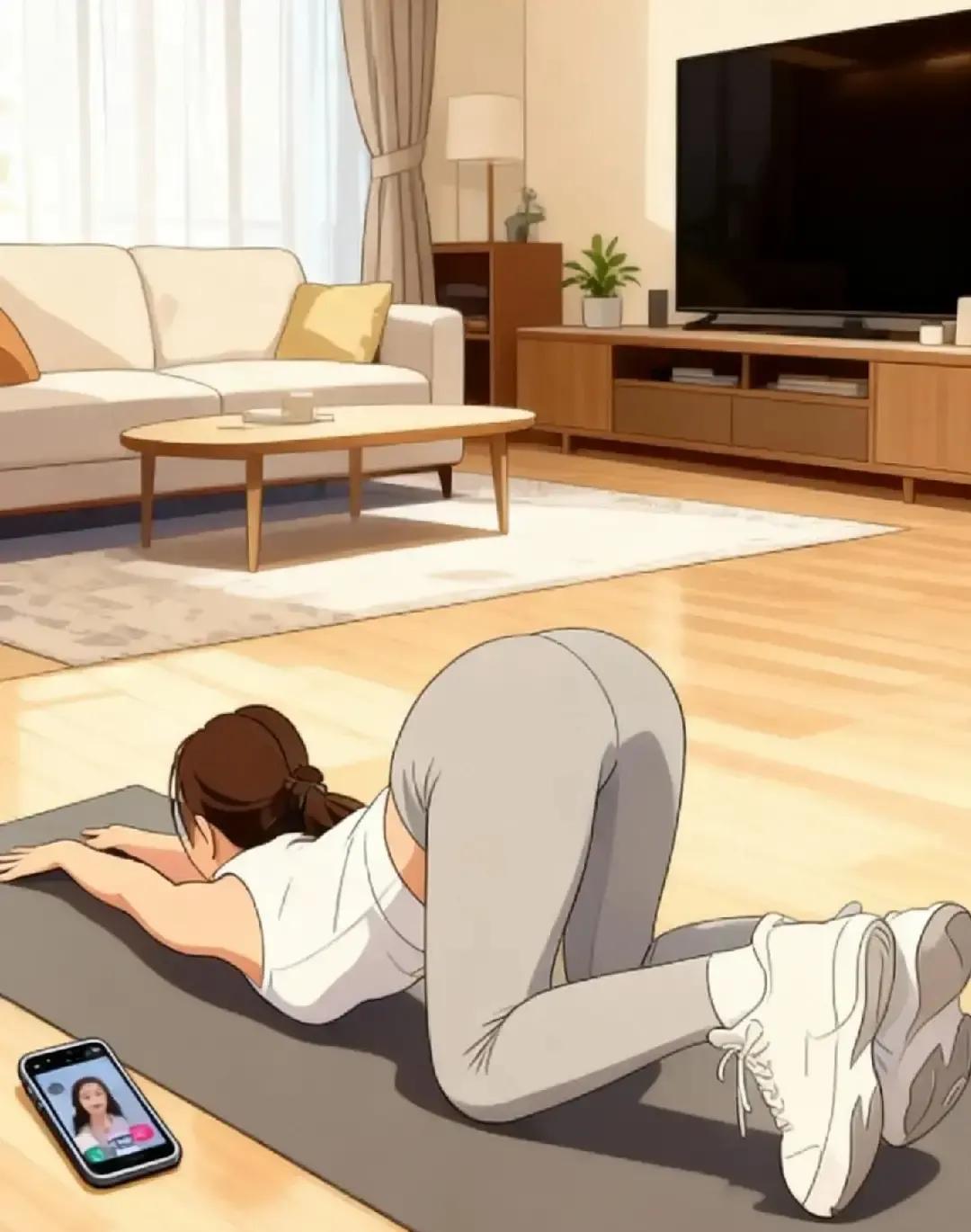 昨晚老婆铺瑜伽垫练睡前拉伸，耳机里跟闺蜜语音吐槽，我坐旁边刷手机，听见她们聊得热