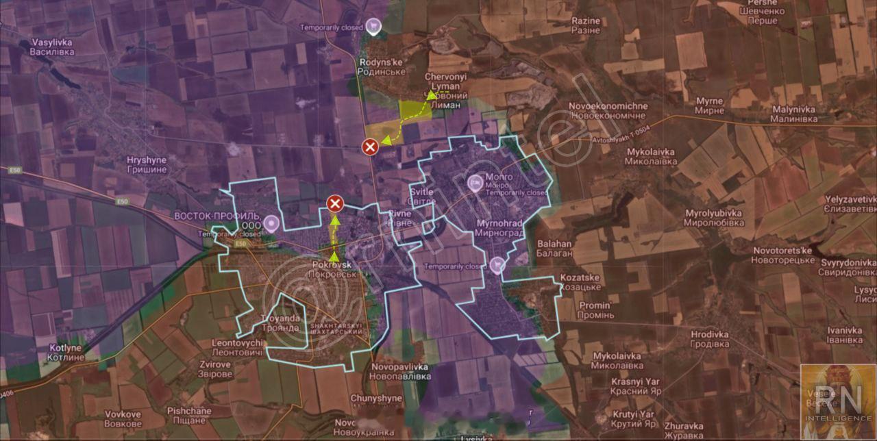 在过去的几个小时里，有战报地图上显示红军城两个地点 —— 西北方向发现了俄军。目