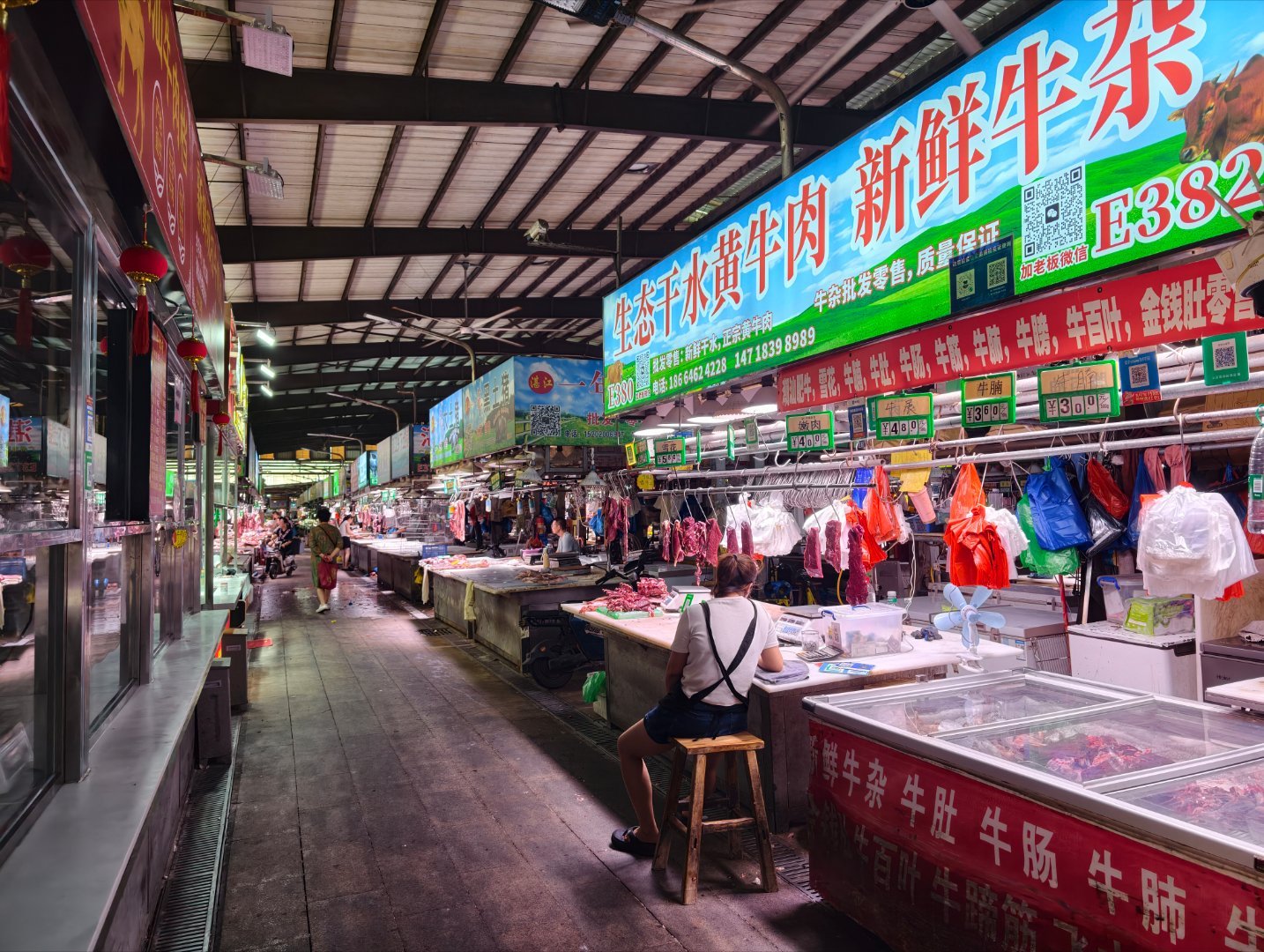 夏天离开广州之前去一趟荔塱菜市场，买点菜晚上涮小火锅吃，买几根葱的时候给那位卖菜