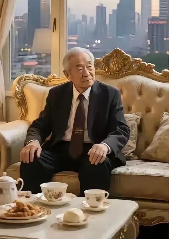 相同的年龄，不同的人生。
有人说：左边的大爷，虽然西装革履过着资本主义的纸醉金迷
