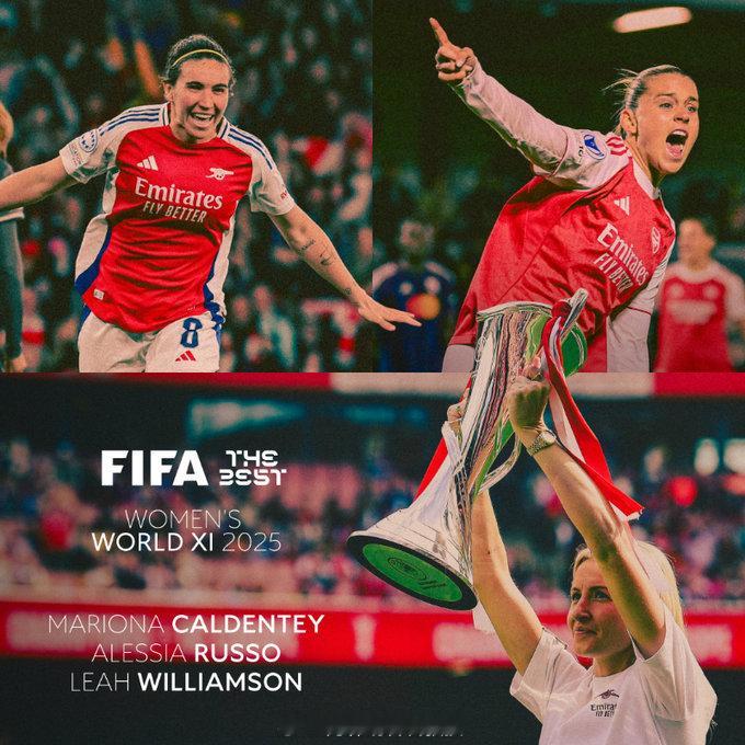 热烈祝贺！FIFA年度颁奖，官方公布了2025年度女足最佳阵容，莉亚威廉姆森，卡