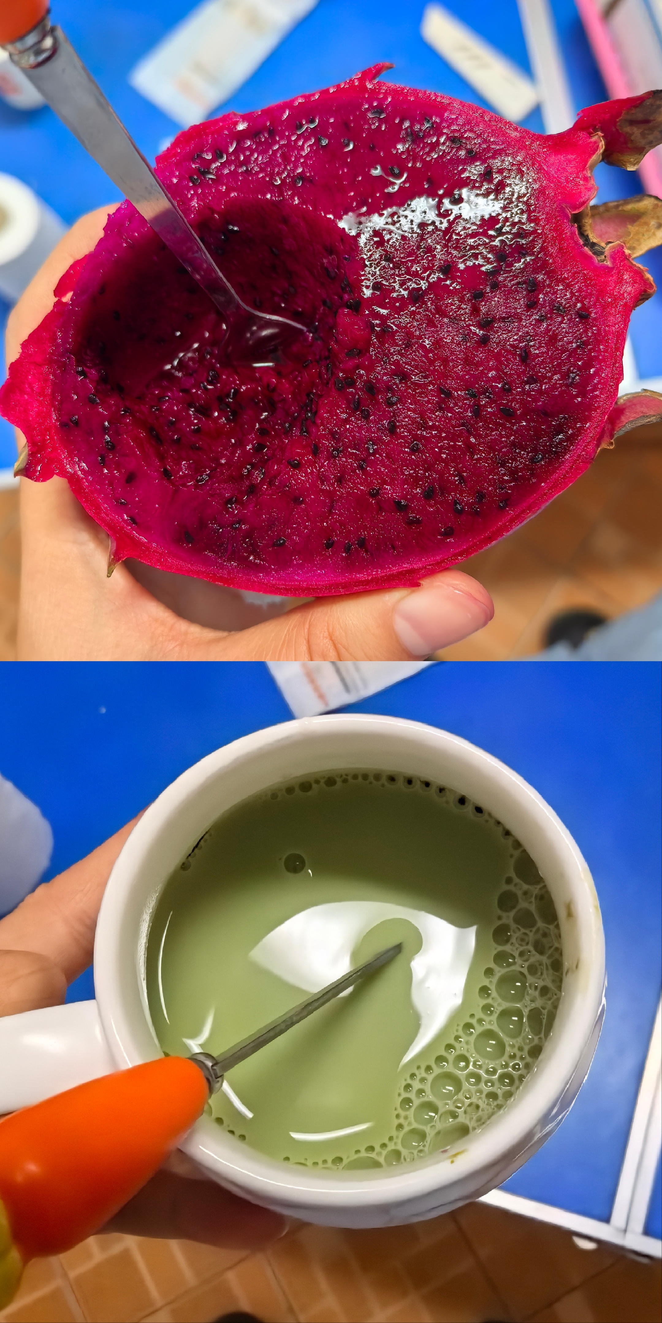 半个馒头＋半个火龙果＋抹茶拿铁能不能成，通肠套餐 