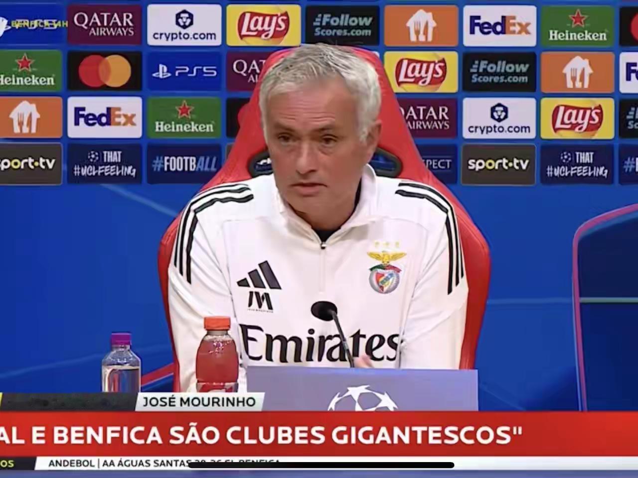 【穆里尼奥赛前态度非常清晰】本菲卡对阵皇马赛前，穆里尼奥表明了自己的态度。职业上