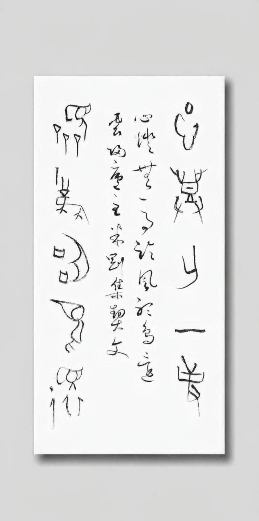 米刚甲骨文作品