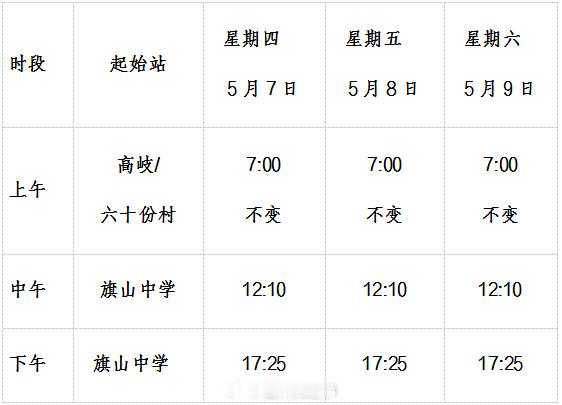 福州公交资讯【4条通学专线临时调整发车时刻】因放学时间调整，2026年5月6日（