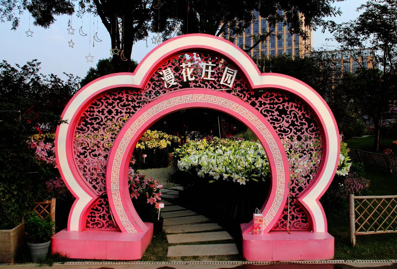 金秋百合艳，浓香漫花庄。
赏花看花海，逍遥心欢畅！[赞][赞][赞]