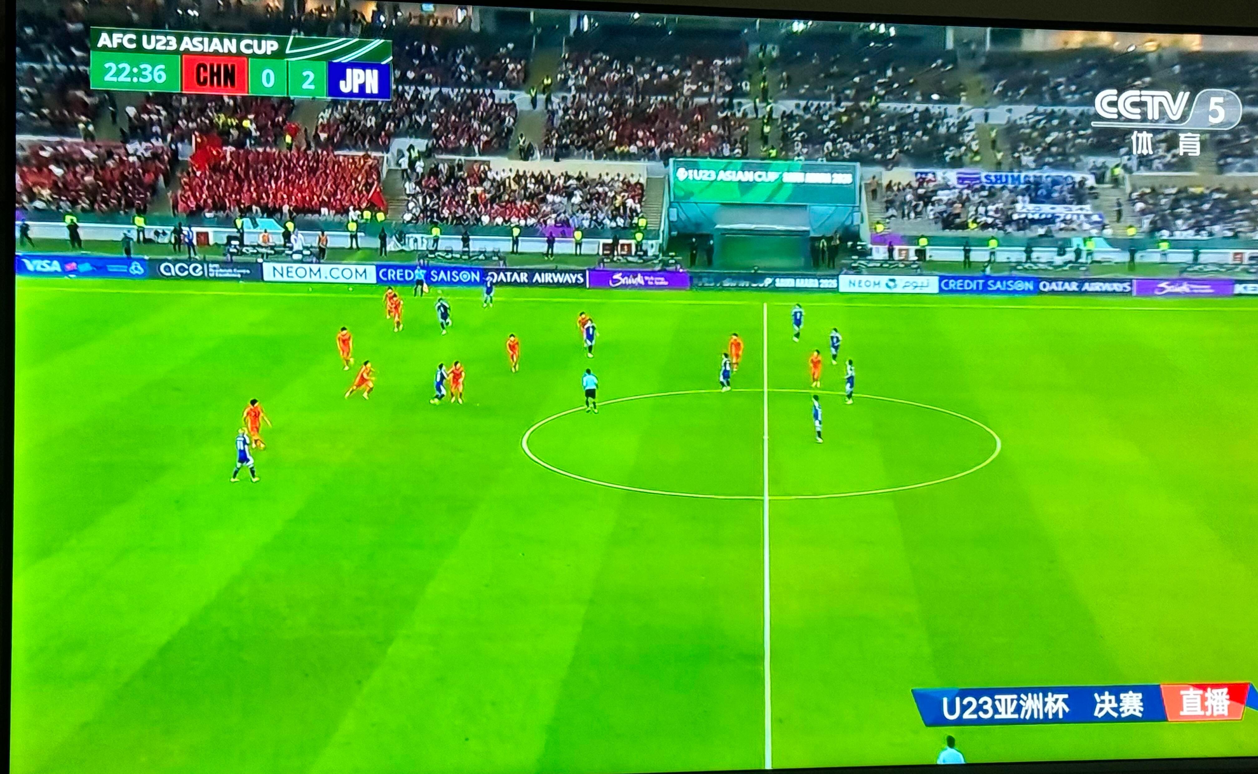 开局20分钟就被踢了0-2，哎还有机会吗？U23国足连丢两球U23国足vs日本