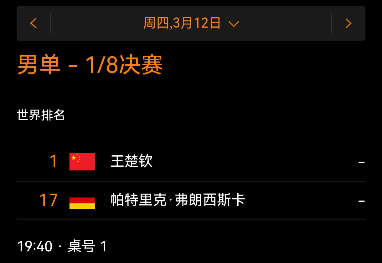 狮友会王楚钦 🦁王楚钦加油 🦁wtt重庆冠军赛2026 男单1/8决赛 3月