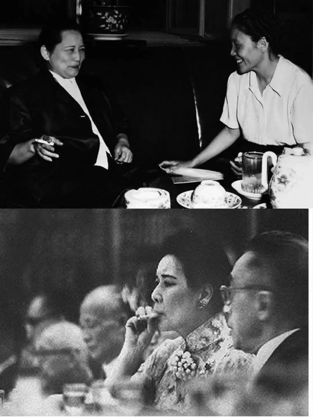 宋美龄和宋庆龄都特别爱抽烟。有一次，宋美龄和一群官太太一起玩牌，玩到起兴时，她突...