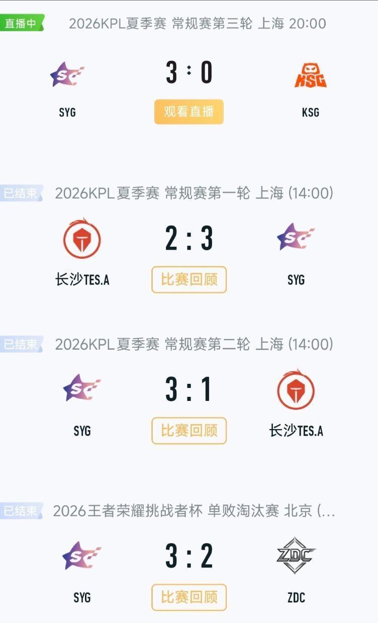 SYG好像打有主播坐镇的队伍，总能有点说法。 ​​​
