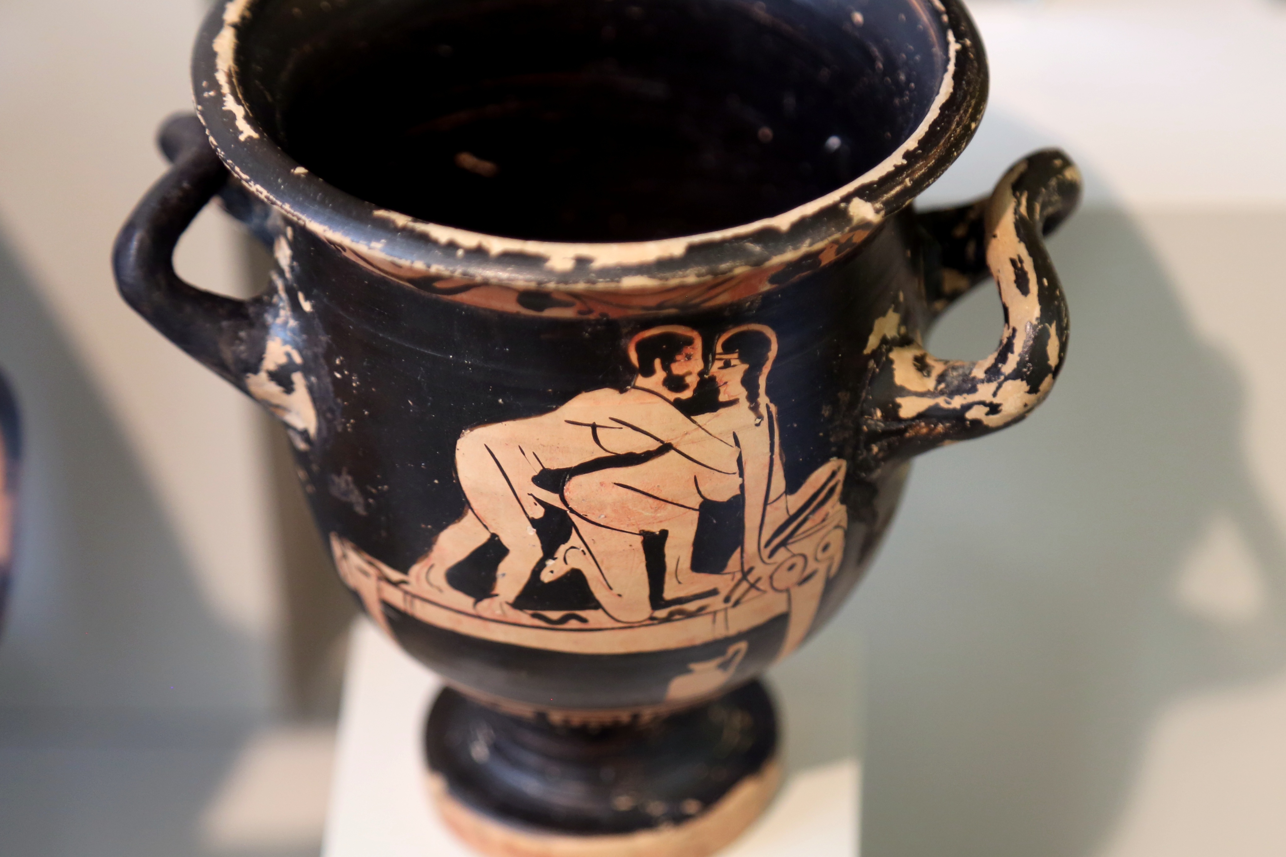 柏林老博物馆藏 公元前6世纪至前5世纪 古希腊制作彩绘陶杯 