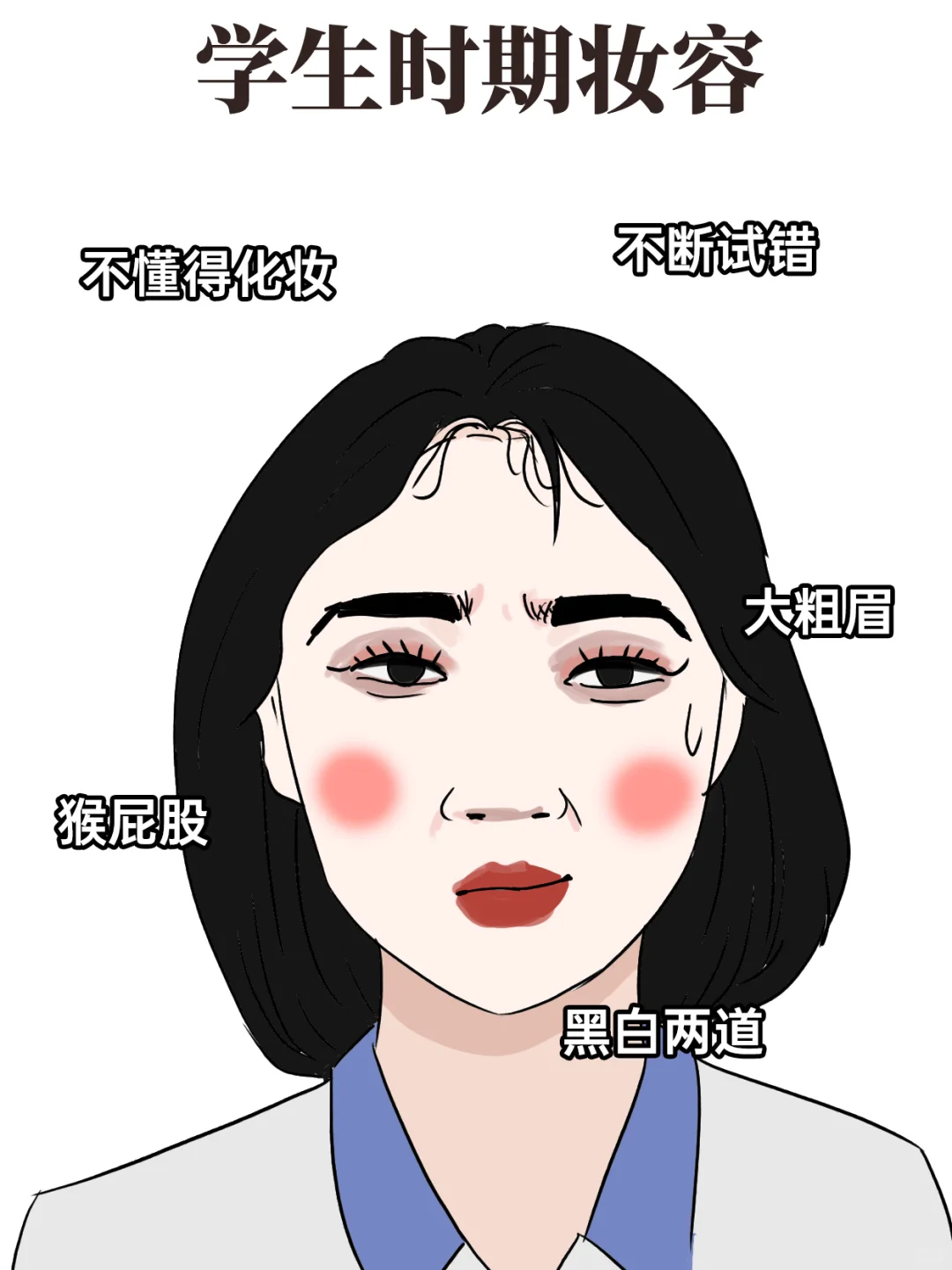 不同时期的妆容