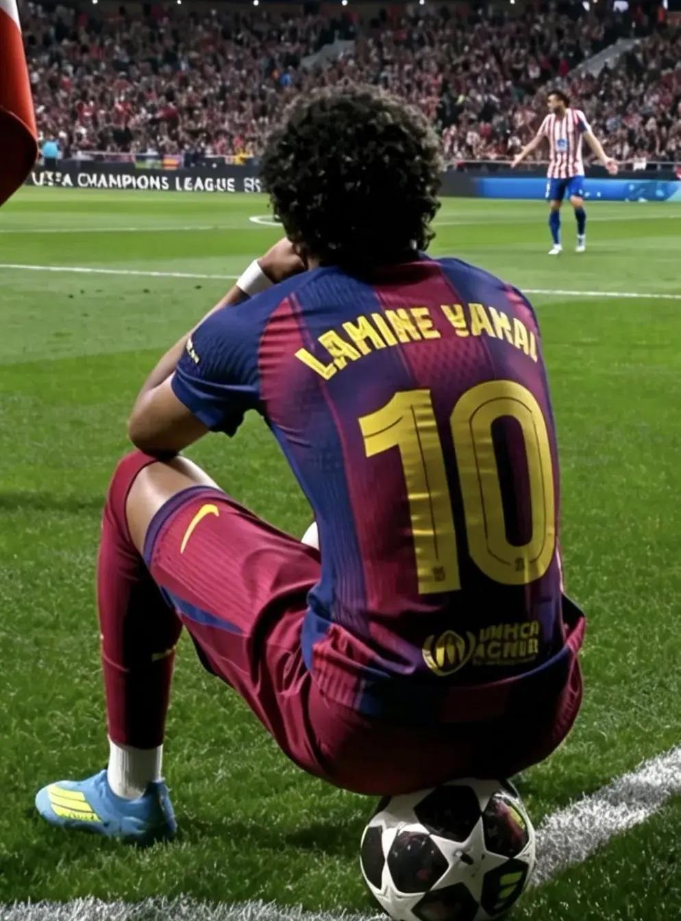 有人静坐等待命运的馈赠，亚马尔安坐令对手犯愁。

实际上，这场景恰似母鸡孵蛋，只