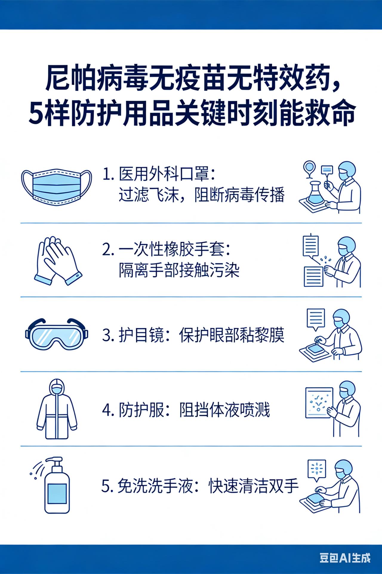 尼帕病毒无疫苗无特效药，5 样防护用品关键时刻能救命

“尼帕病毒”来势汹汹，家