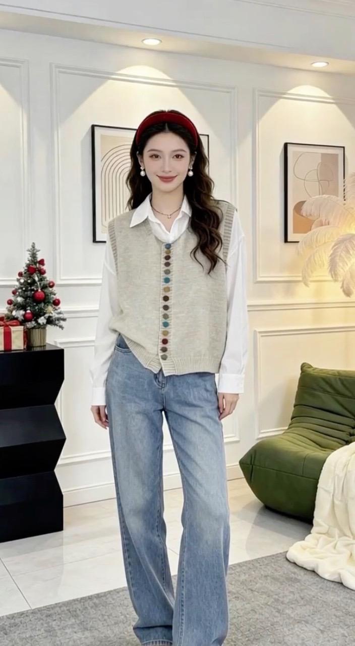 复古针织马甲休闲百搭