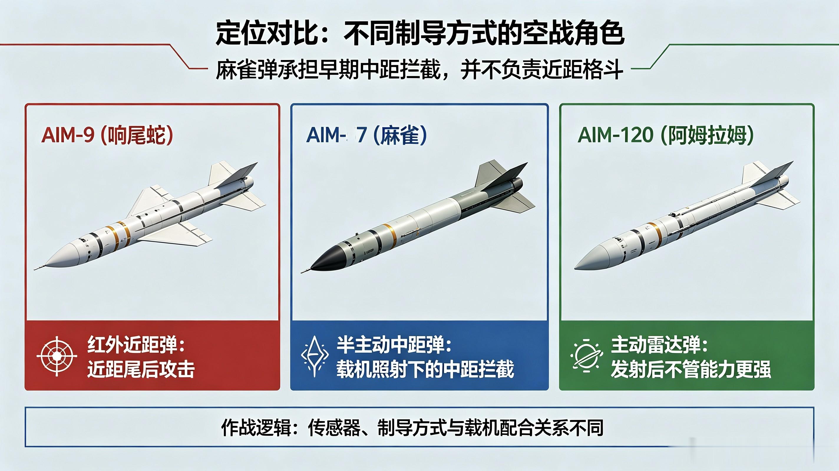 AIM‑7“麻雀”，美国研制的第二代中程空对空导弹，也是以色列空军早期主力中距拦