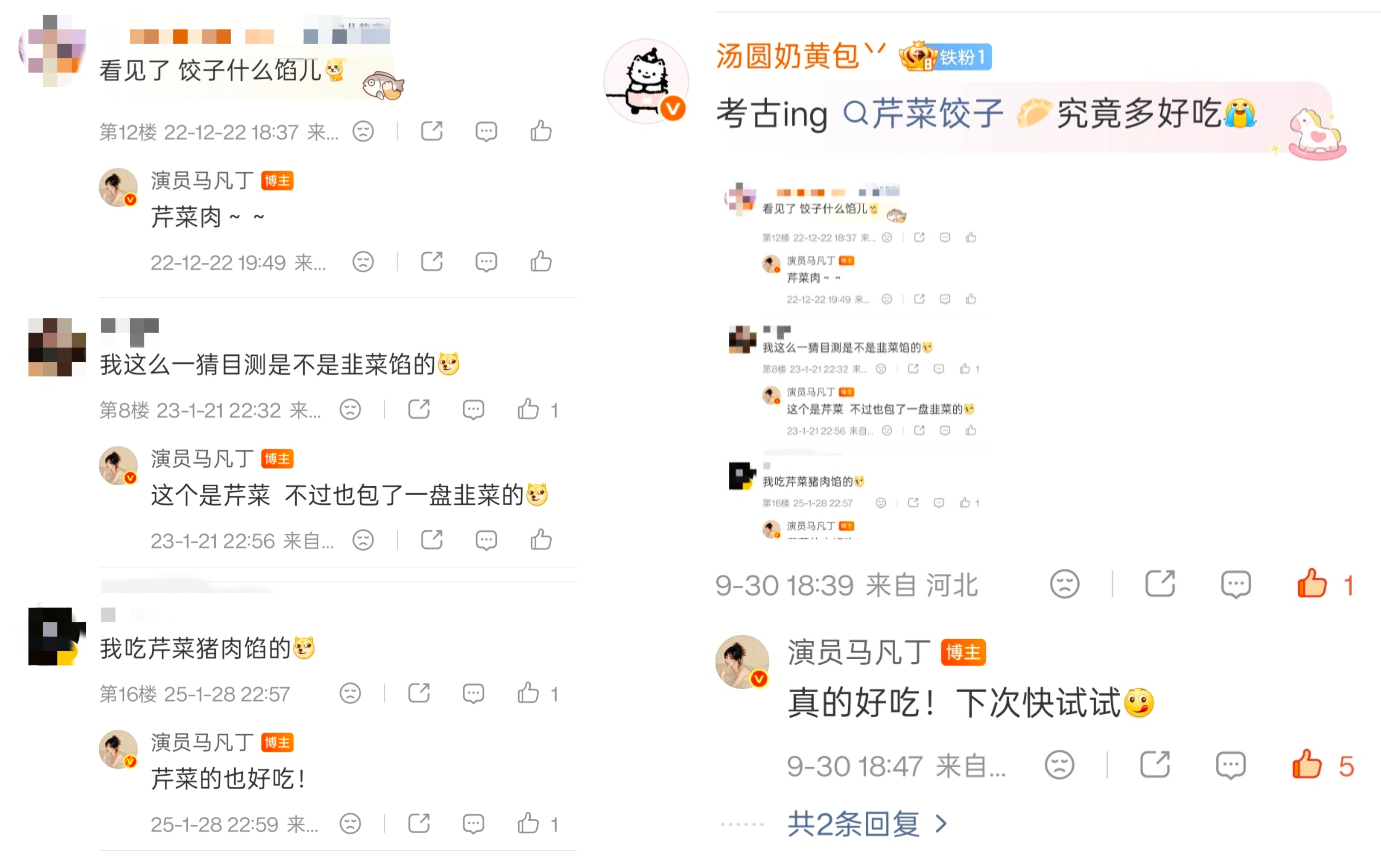 马凡丁[超话] 🐴马凡丁 考古发现这个小马真的很爱吃芹菜饺子了还有就是日常会拼