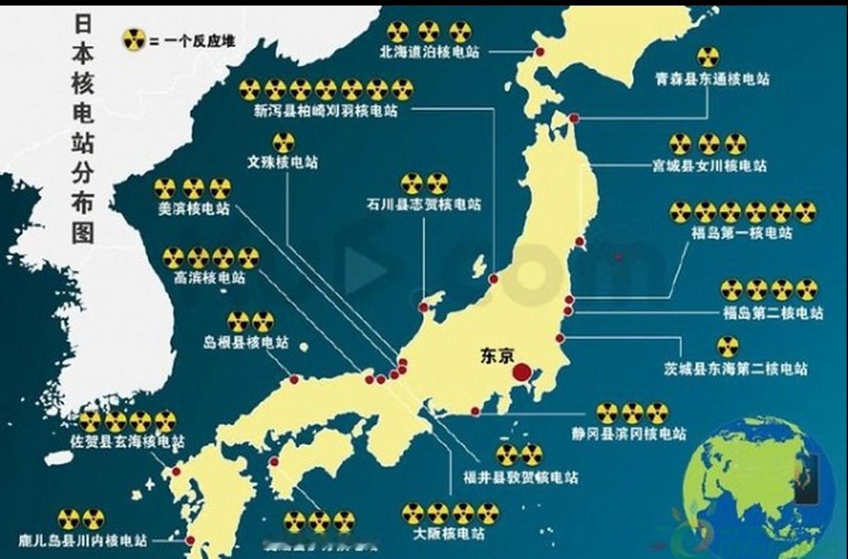 看图，日本地方不大，核电站密密麻麻的，按理应该“技术高超，经验丰富，平稳可靠”，