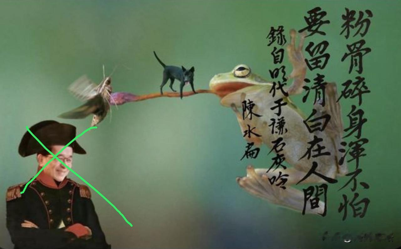 台湾省的那个贪污犯陈水扁5月19日再次在社交平台发文，居然还敢引用于谦《石灰吟》