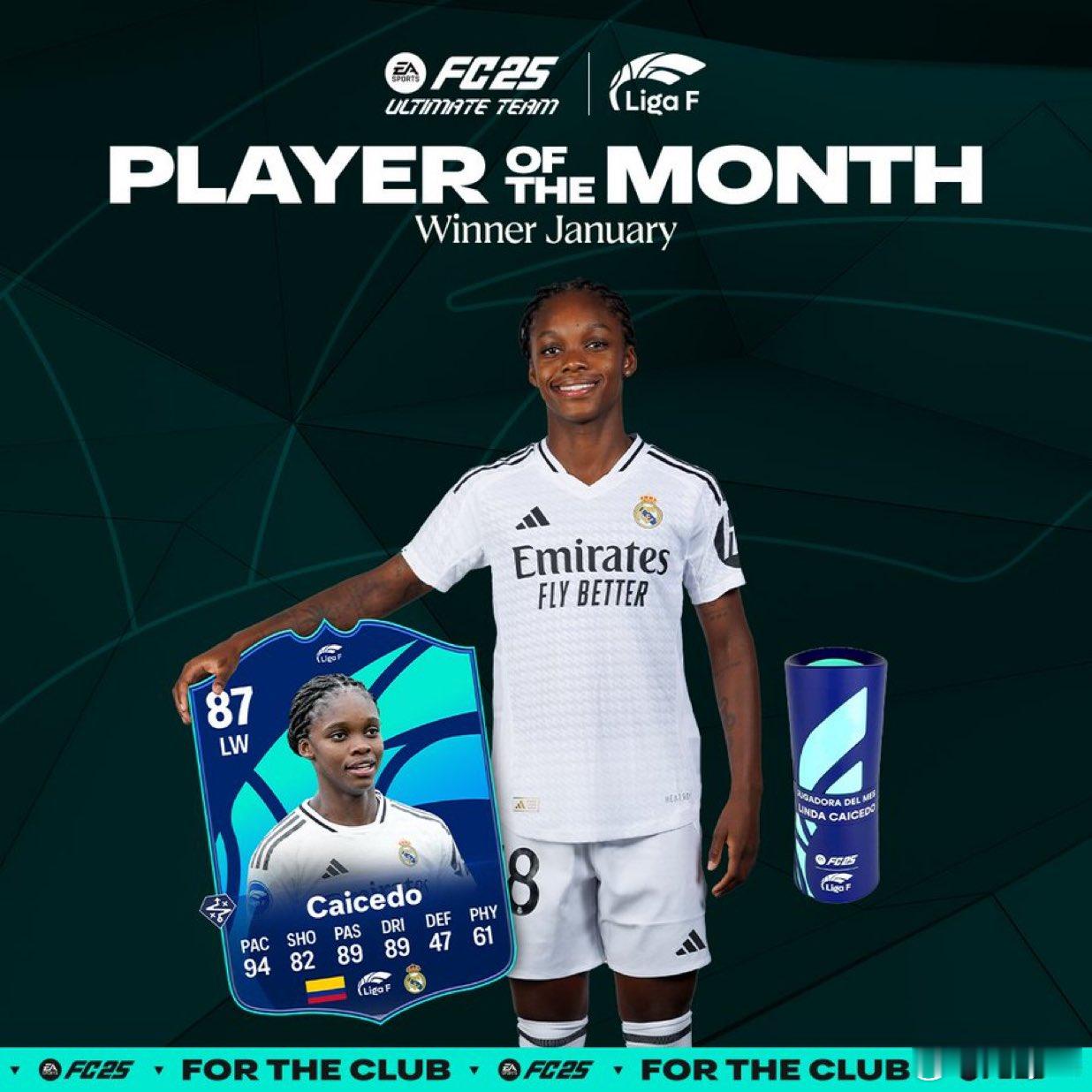 西甲女足联赛一月最佳球员公布！琳达·凯塞多获选！ 