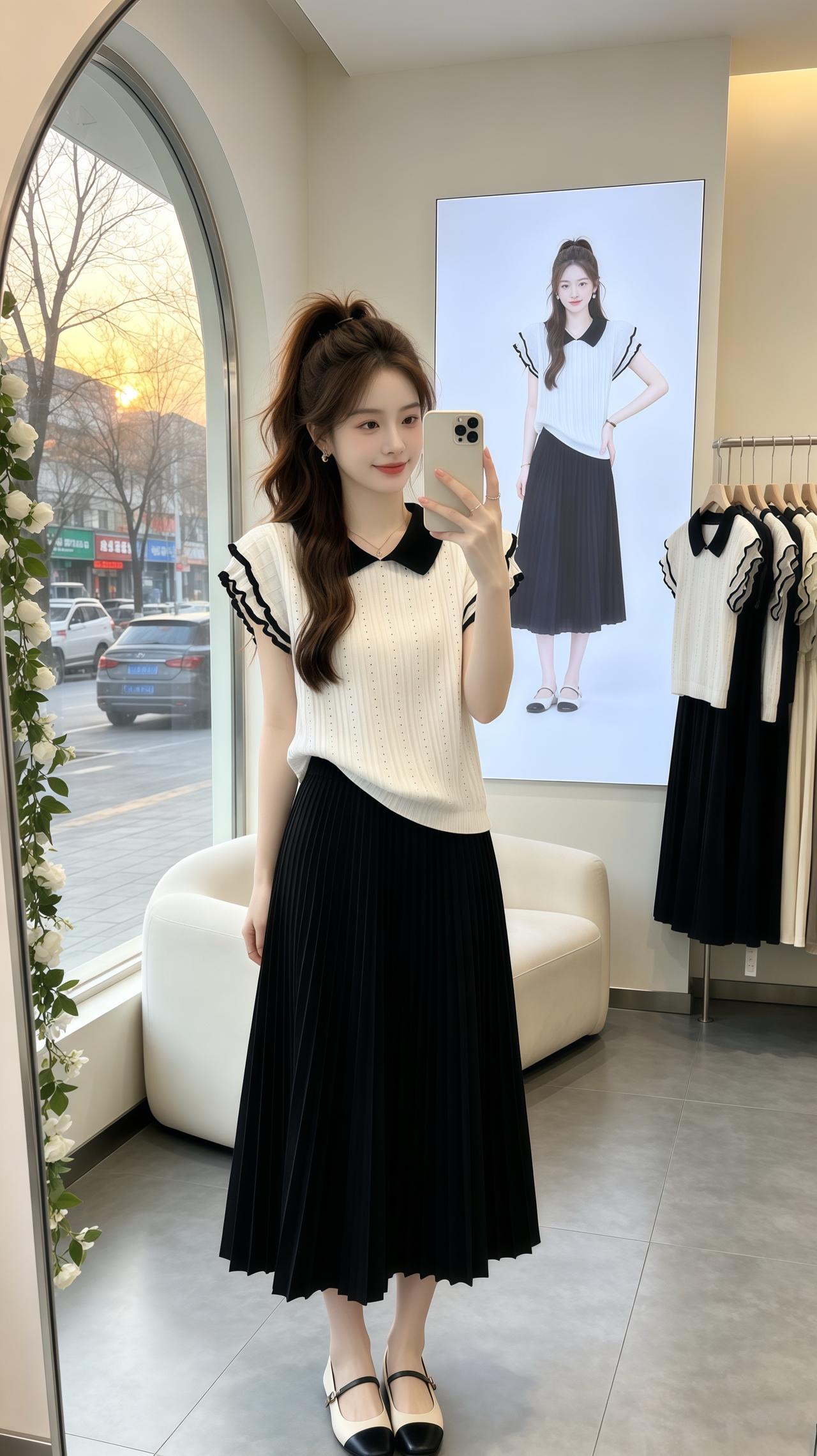 娃娃领针织衫 夏季新款 谁穿谁好看