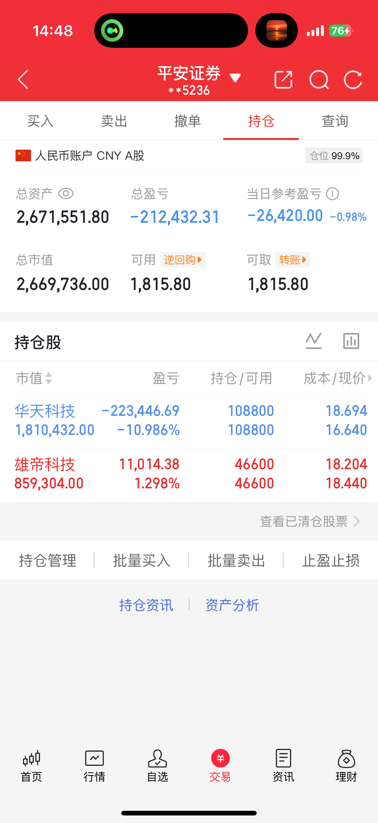 依然是这尿性，所以一点都不意外，反正还小赚一点点a股 ​​​