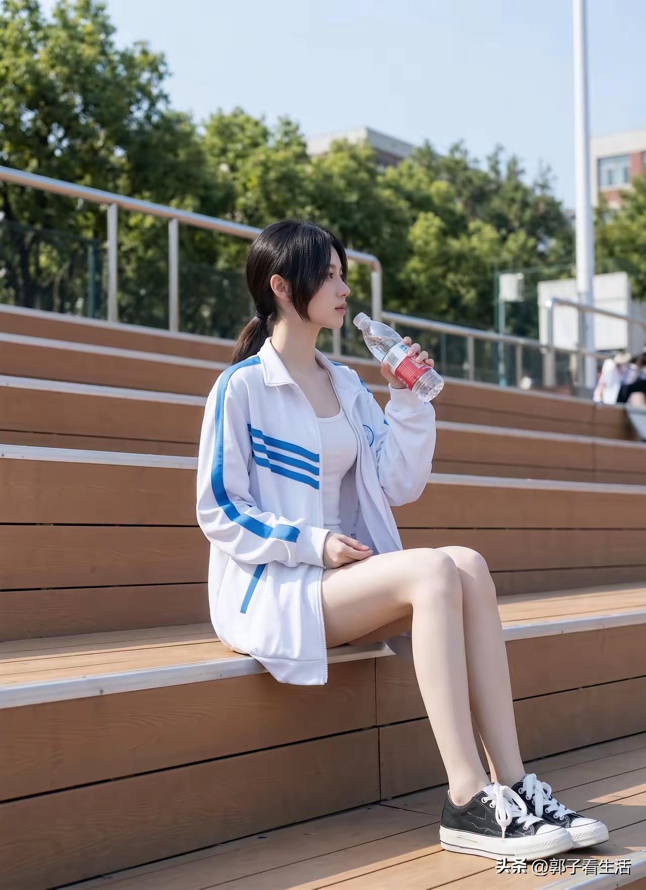 盛夏当午晴，
游玩热汗盈。
小憩临阶坐，
冰水降暑情。