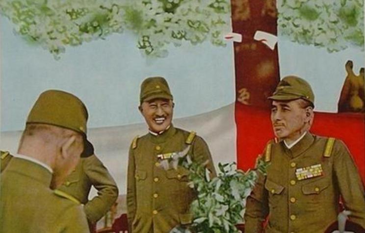 寺内寿一笑得得意，畑俊六面容严峻，一个日军华北方面军司令官，一个日军华中派遣军司