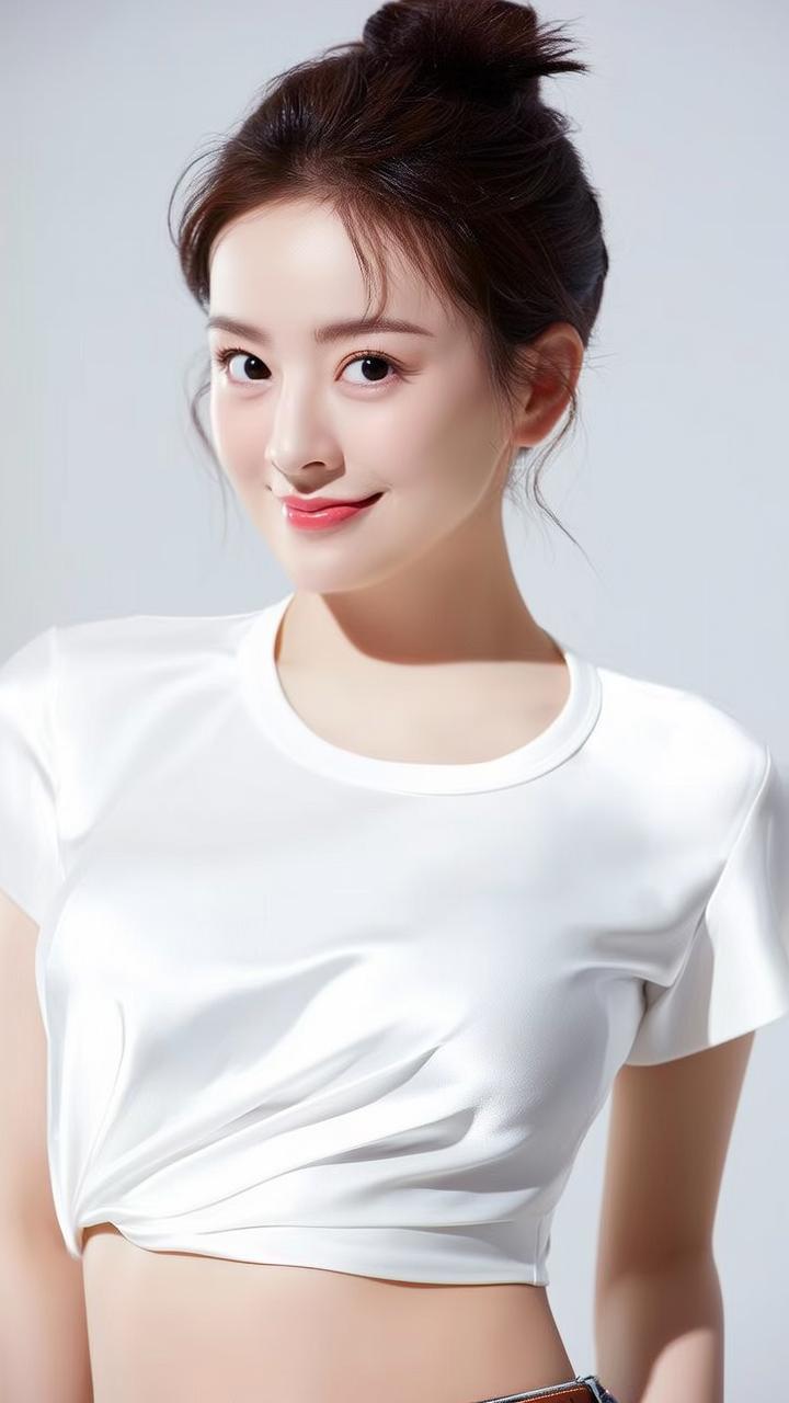 元气少女穿搭指南：简约白色T恤，清新自然，元气满满！🌞👗💕