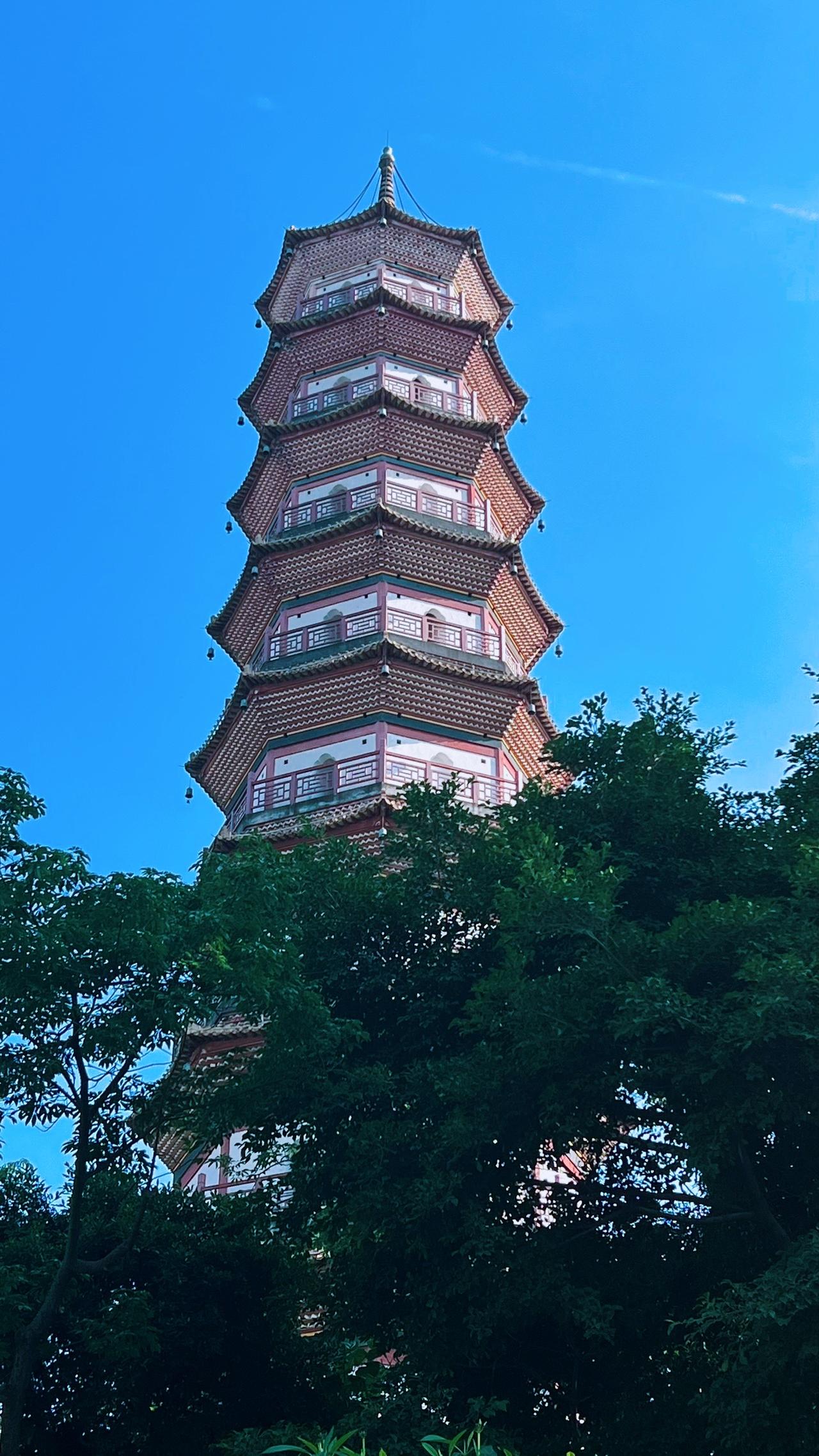 分享你手机里最美的随手拍春日赏景：千年古塔耸翠云，静听钟声入梦魂。