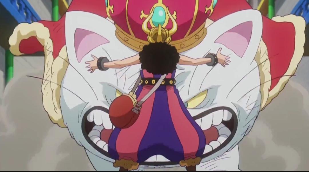 海贼王动画1157话更新！
简直笑死，乌索普以为一切都是幻觉。
直接挡在了狮子的