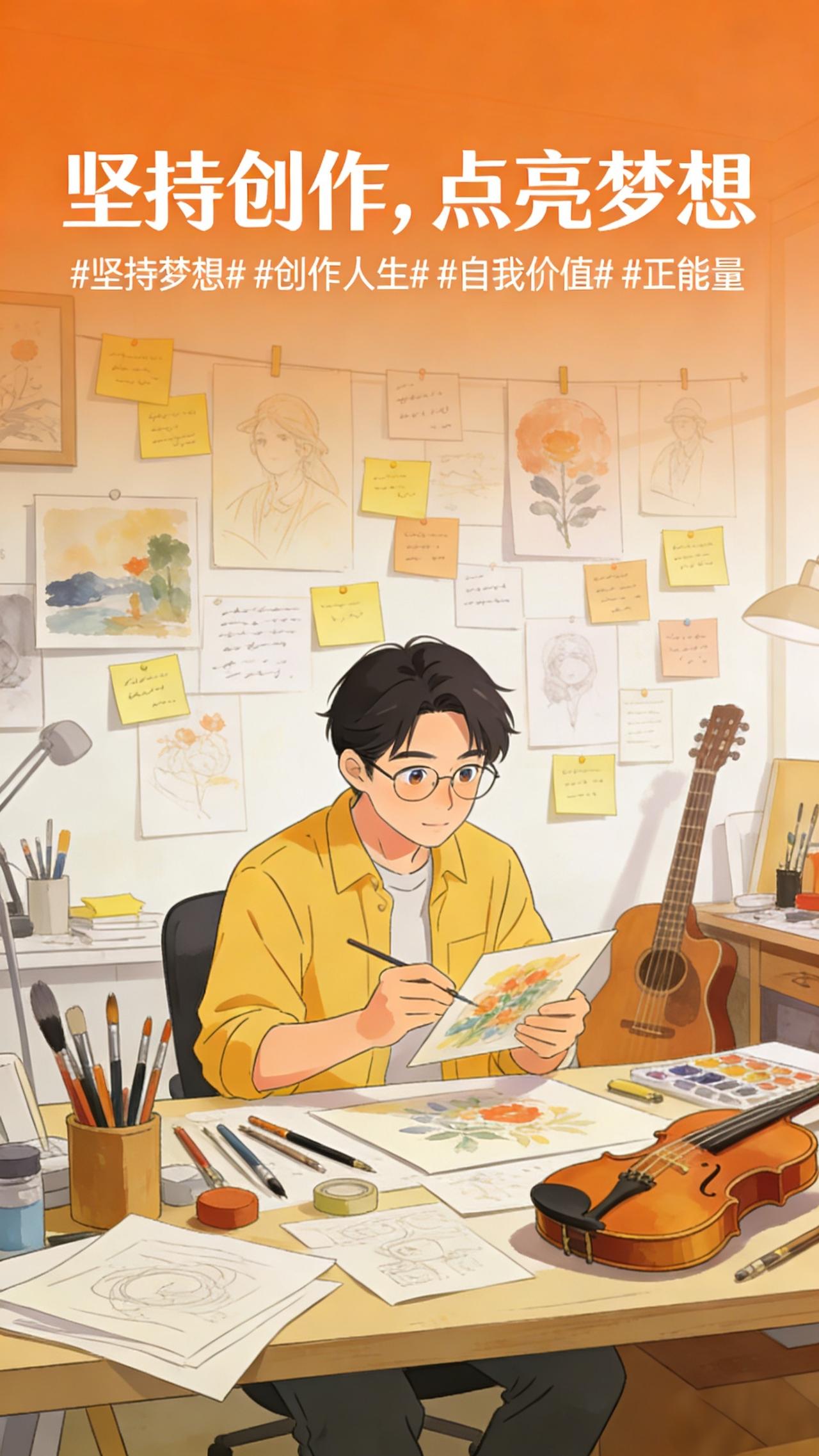 每个人都有属于自己的梦想和热爱，而我坚持创作的原因，远比表面看起来的简单。创作不