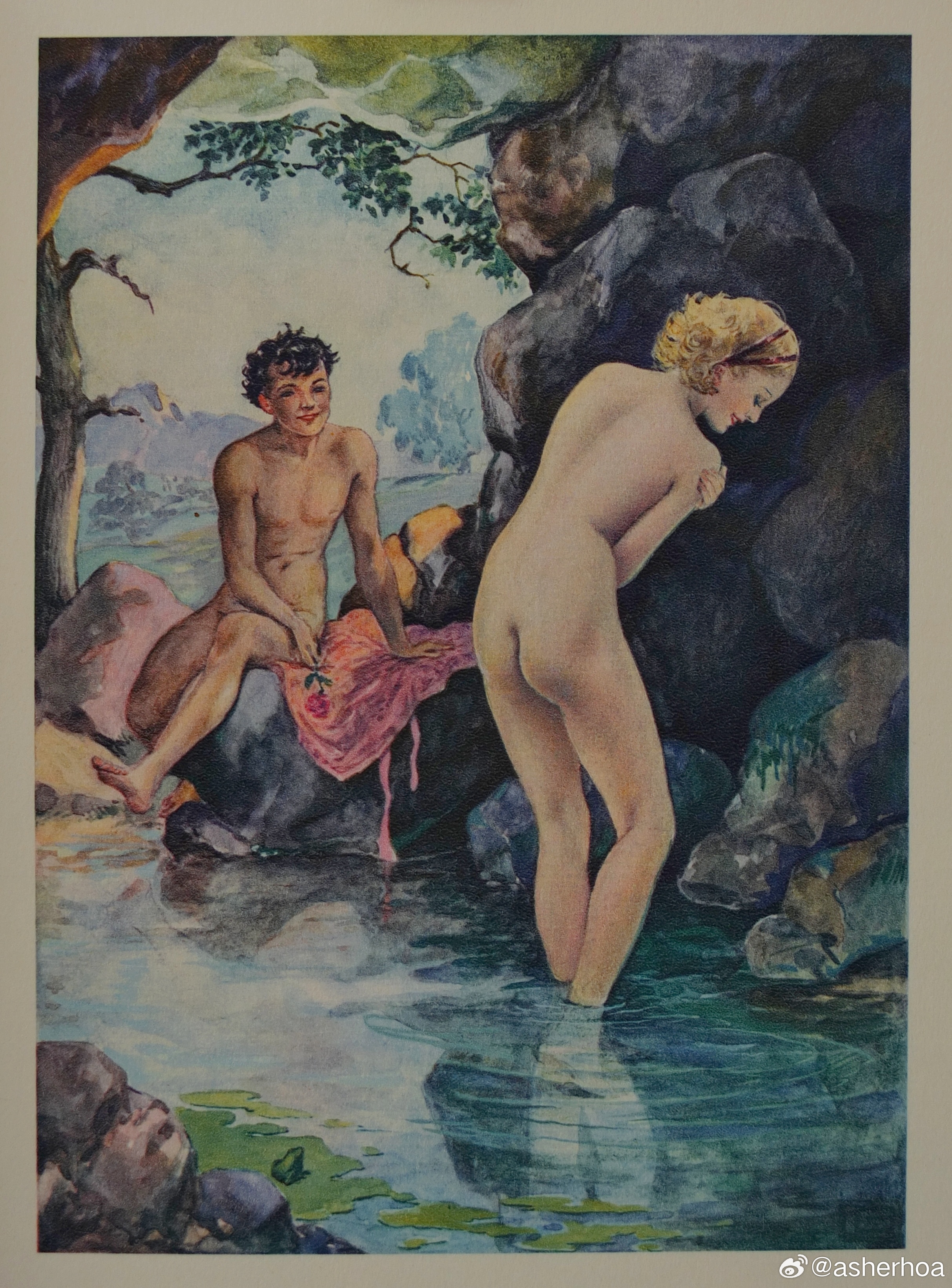 西洋历史文化鱼缸 法国著名插画家乔治·莱昂内克（Georges Léonnec）