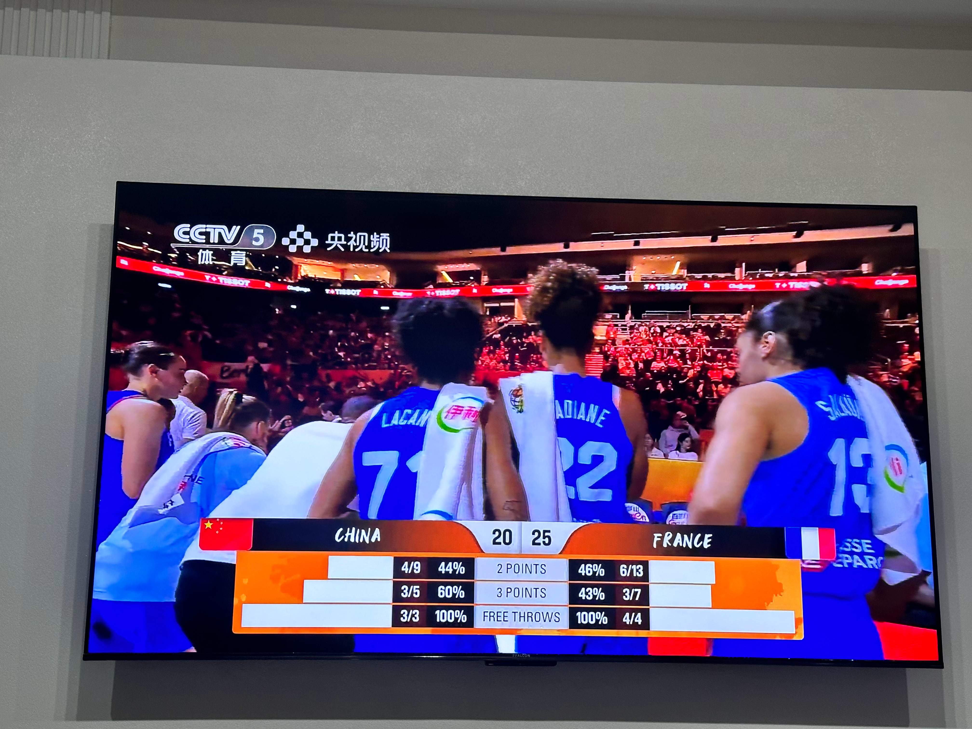 女篮世界杯开局暂时落后法国！女篮三分60%命中率手感在线！顶住压力，慢慢追分！ 