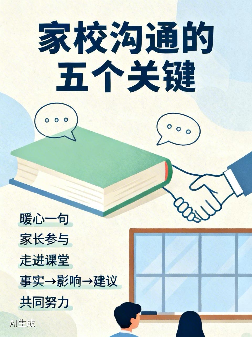 真正有效的家校沟通，是做好这五个方面：
你以为家校沟通就是开家长会、发通知、出了