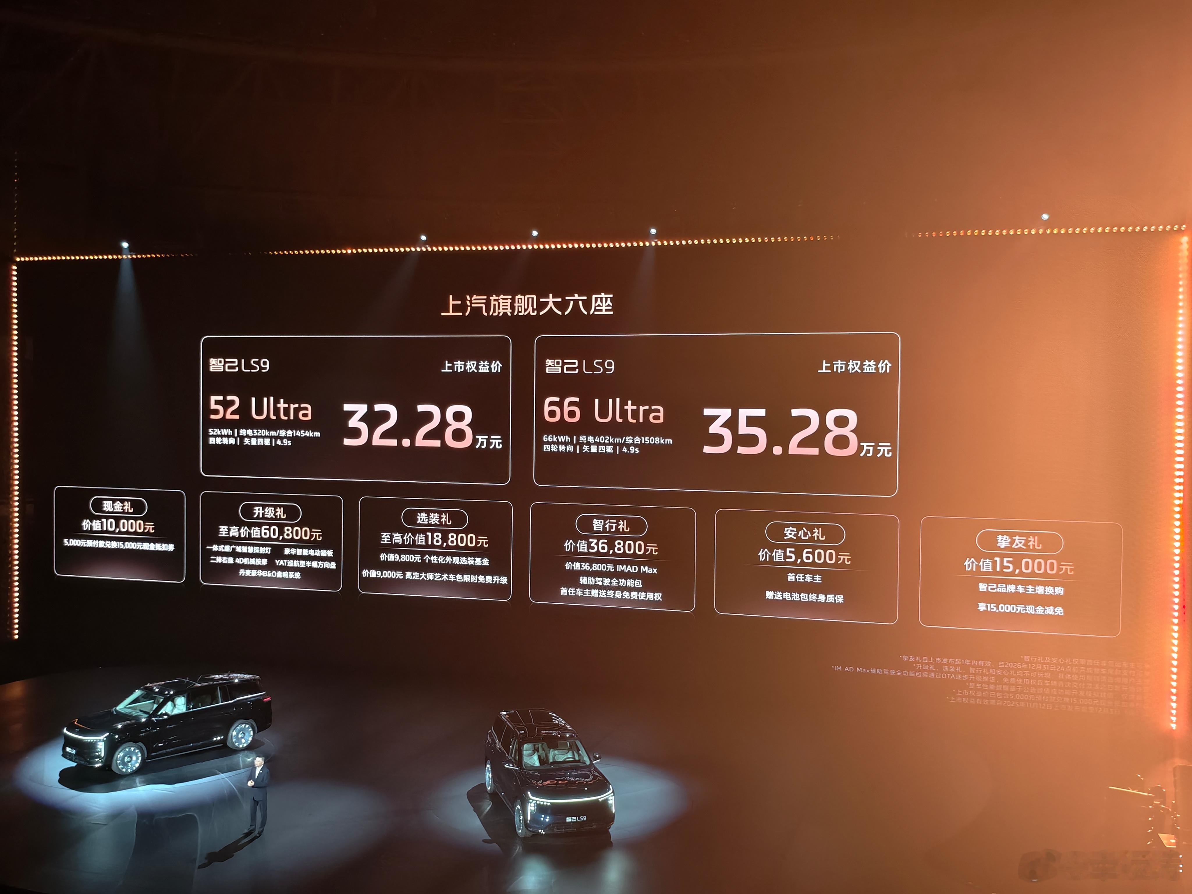 智己LS9的价格来了！52 Ultra 权益价32.28万元66 Ultra 权