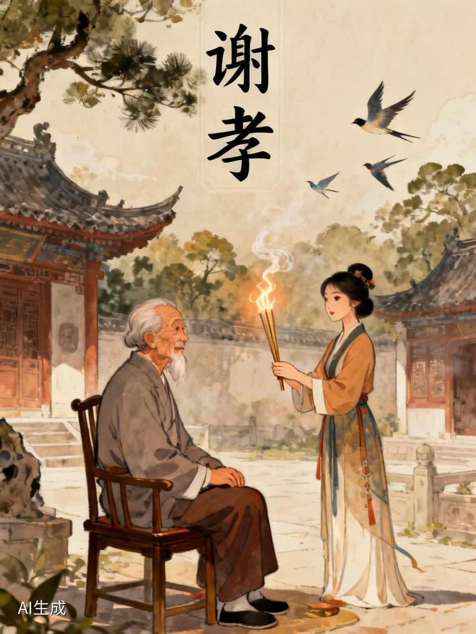 今天是我们当地去去世老人娘家谢孝的日子。
在豫东地区，老人去世埋葬后的第二天，要
