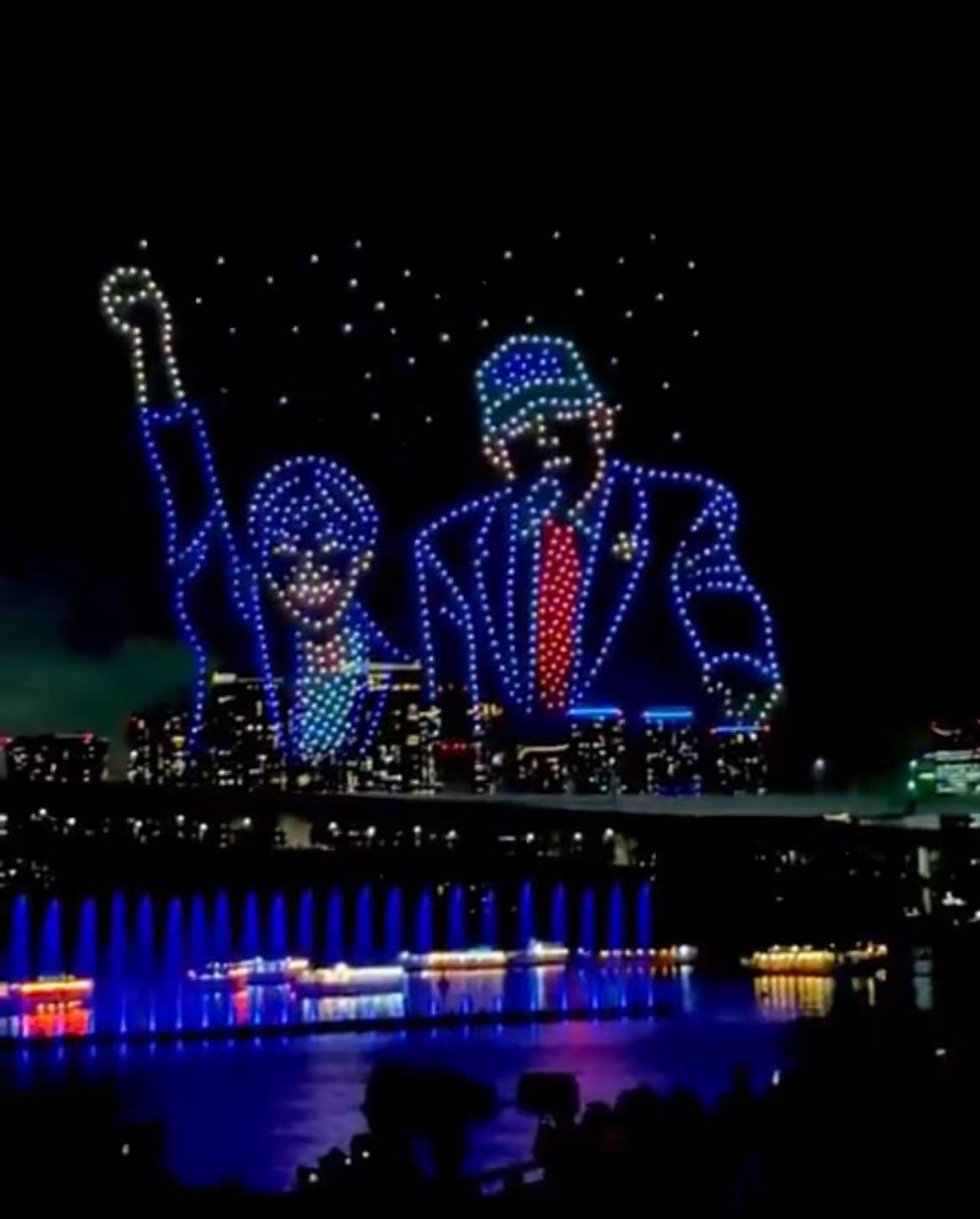 7月3日晚，为了庆祝美国建国250周年。

日本这次是真下本了。东京御台场当主会